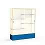 Ghent Spirit 60"W x 72"H x 16"D Floor Case, Plaque Back, Champagne Finish, Royal Blue Base~#|#~m002839695_sc7