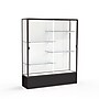 Ghent Spirit 60"W x 72"H x 16"D Floor Case, White Back, Dk. Bronze Finish, Black Base~#|#~m002839697_sc7