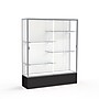Ghent Spirit 60"W x 72"H x 16"D Floor Case, White Back, Satin Finish, Black Base~#|#~m002839699_sc7