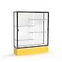 Ghent Spirit 60"W x 72"H x 16"D Floor Case, White Back, Dk. Bronze Finish, Golden Rod Base~#|#~m002839703_sc7