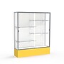 Ghent Spirit 60"W x 72"H x 16"D Floor Case, White Back, Satin Finish, Golden Rod Base~#|#~m002839705_sc7
