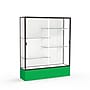 Ghent Spirit 60"W x 72"H x 16"D Floor Case, White Back, Dk. Bronze Finish, Kelly Green Base~#|#~m002839706_sc7