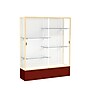 Ghent Spirit 60"W x 72"H x 16"D Floor Case, White Back, Champagne Finish, Maroon Base~#|#~m002839710_sc7