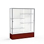 Ghent Spirit 60"W x 72"H x 16"D Floor Case, White Back, Satin Finish, Maroon Base~#|#~m002839711_sc7