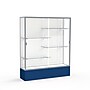 Ghent Spirit 60"W x 72"H x 16"D Floor Case, White Back, Satin Finish, Navy Base~#|#~m002839714_sc7