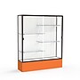 Ghent Spirit 60"W x 72"H x 16"D Floor Case, White Back, Dk. Bronze Finish, Orange Base~#|#~m002839715_sc7