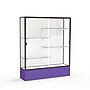 Ghent Spirit 60"W x 72"H x 16"D Floor Case, White Back, Dk. Bronze Finish, Purple Base~#|#~m002839718_sc7