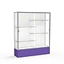 Ghent Spirit 60"W x 72"H x 16"D Floor Case, White Back, Satin Finish, Purple Base~#|#~m002839720_sc7