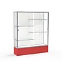 Ghent Spirit 60"W x 72"H x 16"D Floor Case, White Back, Satin Finish, Red Base~#|#~m002839723_sc7
