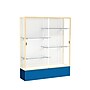 Ghent Spirit 60"W x 72"H x 16"D Floor Case, White Back, Champagne Finish, Royal Blue Base~#|#~m002839724_sc7