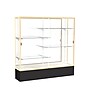 Ghent Spirit 72"W x 72"H x 16"D Floor Case, Mirror Back, Champagne Finish, Black Base~#|#~m002839727_sc7