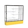 Ghent Spirit 72"W x 72"H x 16"D Floor Case, Mirror Back, Dk. Bronze Finish, Golden Rod Base~#|#~m002839732_sc7