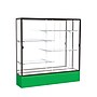 Ghent Spirit 72"W x 72"H x 16"D Floor Case, Mirror Back, Dk. Bronze Finish, Kelly Green Base~#|#~m002839735_sc7