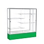 Ghent Spirit 72"W x 72"H x 16"D Floor Case, Mirror Back, Satin Finish, Kelly Green Base~#|#~m002839737_sc7