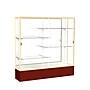Ghent Spirit 72"W x 72"H x 16"D Floor Case, Mirror Back, Champagne Finish, Maroon Base~#|#~m002839739_sc7