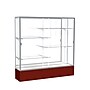 Ghent Spirit 72"W x 72"H x 16"D Floor Case, Mirror Back, Satin Finish, Maroon Base~#|#~m002839740_sc7