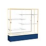 Ghent Spirit 72"W x 72"H x 16"D Floor Case, Mirror Back, Champagne Finish, Navy Base~#|#~m002839742_sc7