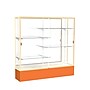 Ghent Spirit 72"W x 72"H x 16"D Floor Case, Mirror Back, Champagne Finish, Orange Base~#|#~m002839745_sc7