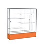 Ghent Spirit 72"W x 72"H x 16"D Floor Case, Mirror Back, Satin Finish, Orange Base~#|#~m002839746_sc7