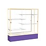 Ghent Spirit 72"W x 72"H x 16"D Floor Case, Mirror Back, Champagne Finish, Purple Base~#|#~m002839748_sc7