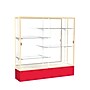 Ghent Spirit 72"W x 72"H x 16"D Floor Case, Mirror Back, Champagne Finish, Red Base~#|#~m002839750_sc7