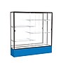 Ghent Spirit 72"W x 72"H x 16"D Floor Case, Mirror Back, Dk. Bronze Finish, Royal Blue Base~#|#~m002839752_sc7