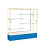 Ghent Spirit 72"W x 72"H x 16"D Floor Case, Mirror Back, Champagne Finish, Royal Blue Base~#|#~m002839753_sc7