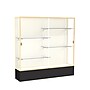 Ghent Spirit 72"W x 72"H x 16"D Floor Case, Plaque Back, Champagne Finish, Black Base~#|#~m002839756_sc7