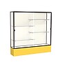 Ghent Spirit 72"W x 72"H x 16"D Floor Case, Plaque Back, Dk. Bronze Finish, Golden Rod Base~#|#~m002839761_sc7