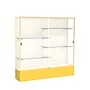 Ghent Spirit 72"W x 72"H x 16"D Floor Case, Plaque Back, Champagne Finish, Golden Rod Base~#|#~m002839762_sc7