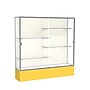 Ghent Spirit 72"W x 72"H x 16"D Floor Case, Plaque Back, Satin Finish, Golden Rod Base~#|#~m002839763_sc7