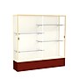 Ghent Spirit 72"W x 72"H x 16"D Floor Case, Plaque Back, Champagne Finish, Maroon Base~#|#~m002839768_sc7