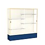 Ghent Spirit 72"W x 72"H x 16"D Floor Case, Plaque Back, Champagne Finish, Navy Base~#|#~m002839771_sc7