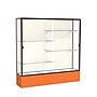 Ghent Spirit 72"W x 72"H x 16"D Floor Case, Plaque Back, Dk. Bronze Finish, Orange Base~#|#~m002839773_sc7