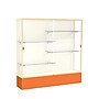 Ghent Spirit 72"W x 72"H x 16"D Floor Case, Plaque Back, Champagne Finish, Orange Base~#|#~m002839774_sc7