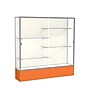 Ghent Spirit 72"W x 72"H x 16"D Floor Case, Plaque Back, Satin Finish, Orange Base~#|#~m002839775_sc7