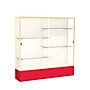 Ghent Spirit 72"W x 72"H x 16"D Floor Case, Plaque Back, Champagne Finish, Red Base~#|#~m002839780_sc7