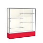 Ghent Spirit 72"W x 72"H x 16"D Floor Case, Plaque Back, Satin Finish, Red Base~#|#~m002839781_sc7