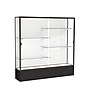 Ghent Spirit 72"W x 72"H x 16"D Floor Case, White Back, Dk. Bronze Finish, Black Base~#|#~m002839785_sc7