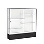 Ghent Spirit 72"W x 72"H x 16"D Floor Case, White Back, Satin Finish, Black Base~#|#~m002839787_sc7