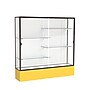 Ghent Spirit 72"W x 72"H x 16"D Floor Case, White Back, Dk. Bronze Finish, Golden Rod Base~#|#~m002839791_sc7
