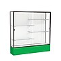 Ghent Spirit 72"W x 72"H x 16"D Floor Case, White Back, Dk. Bronze Finish, Kelly Green Base~#|#~m002839794_sc7