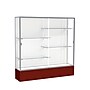 Ghent Spirit 72"W x 72"H x 16"D Floor Case, White Back, Satin Finish, Maroon Base~#|#~m002839799_sc7