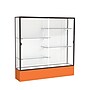 Ghent Spirit 72"W x 72"H x 16"D Floor Case, White Back, Dk. Bronze Finish, Orange Base~#|#~m002839803_sc7