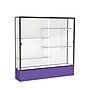 Ghent Spirit 72"W x 72"H x 16"D Floor Case, White Back, Dk. Bronze Finish, Purple Base~#|#~m002839806_sc7