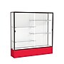 Ghent Spirit 72"W x 72"H x 16"D Floor Case, White Back, Dk. Bronze Finish, Red Base~#|#~m002839809_sc7
