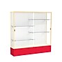 Ghent Spirit 72"W x 72"H x 16"D Floor Case, White Back, Champagne Finish, Red Base~#|#~m002839810_sc7