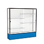 Ghent Spirit 72"W x 72"H x 16"D Floor Case, White Back, Dk. Bronze Finish, Royal Blue Base~#|#~m002839812_sc7