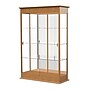 Ghent Varsity 48"W x 77"H x 18"D Lighted Floor Case, Sliding Doors, Mirror Back, Carmel Oak Finish~#|#~m002839818_sc7