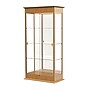 Ghent Varsity 36"W x 77"H x 18"D Lighted Floor Case, Sliding Doors, Mirror Back, Autumn Oak Finish~#|#~m002839823_sc7